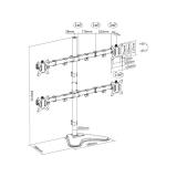 Equip - Soporte de mesa articulado para monitor cuádruple de 17"-32