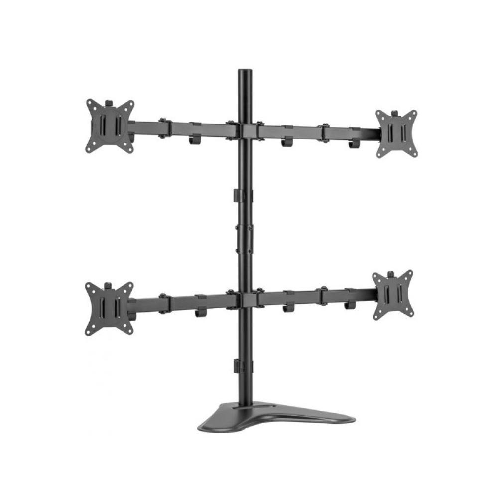 Equip - Soporte de mesa articulado para monitor cuádruple de 17"-32