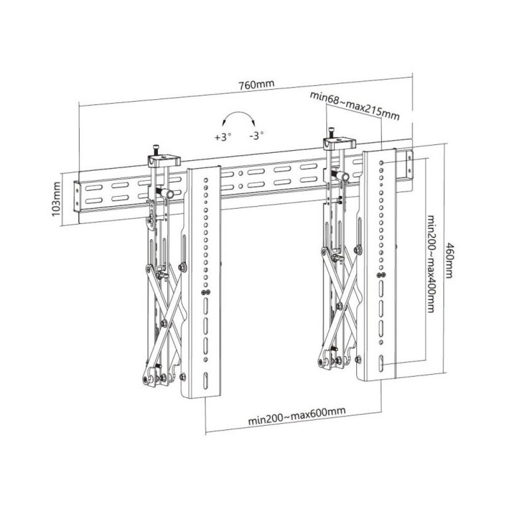 Equip - 650351 Soporte de pared para vídeo pop-out de 37"-70