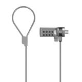 AISENS - Cable de Seguridad con Cerradura de Combinacion para Ordenador, Monitor, Portatil 1.5M