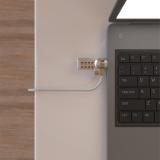 AISENS - Cable de Seguridad con Cerradura de Combinacion para Ordenador, Monitor, Portatil 1.5M
