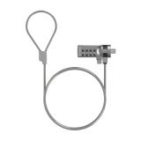 AISENS - Cable de Seguridad con Cerradura de Combinacion para Ordenador, Monitor, Portatil 1.5M