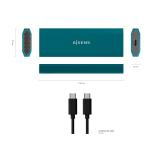AISENS - Caja Externa M.2 (NGFF) ASM2-019BLU SATA/NVMe a Usb3.1 Gen2, Azul