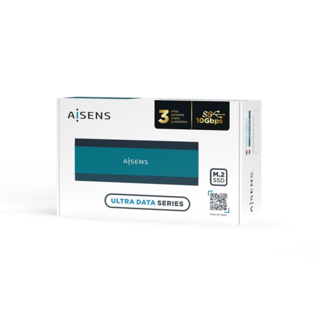 AISENS - Caja Externa M.2 (NGFF) ASM2-019BLU SATA/NVMe a Usb3.1 Gen2, Azul
