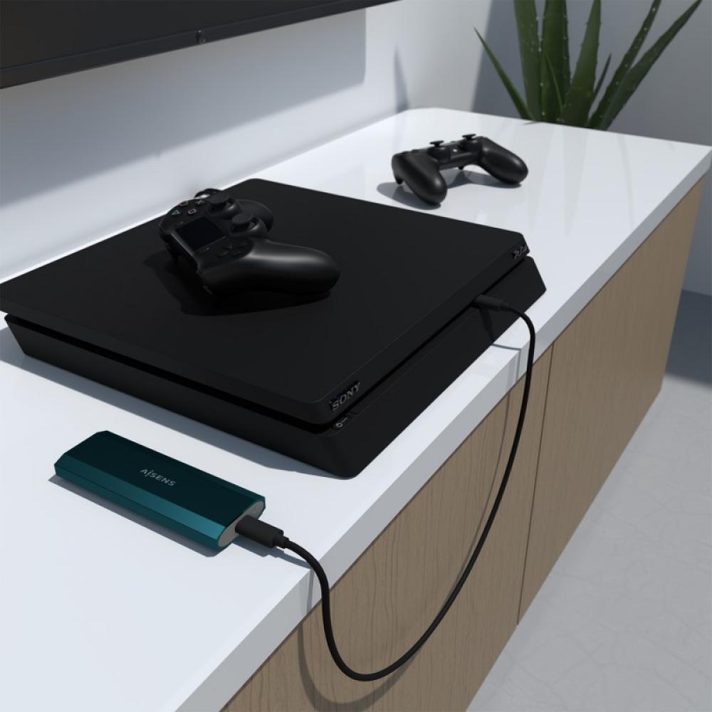 AISENS - Caja Externa M.2 (NGFF) ASM2-019BLU SATA/NVMe a Usb3.1 Gen2, Azul