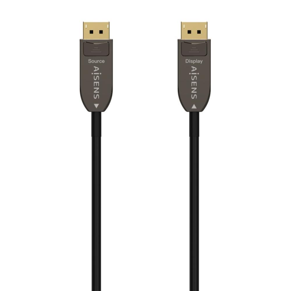 AISENS - Cable DISPLAYPORT AOC V1.4 8K@60Hz 4K@120Hz 4:4:4 32.4Gbps, DP/M-DP/M, Negro, 50M