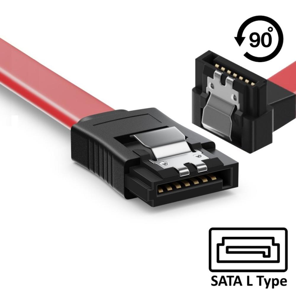 Ewent - EC1514 cable de SATA 0,5 m SATA 7-pin Negro, Rojo