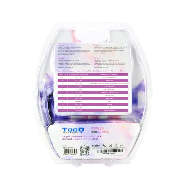 TooQ - CARGADOR UNIVERSAL PORTATIL TQLC-100BS01M 100W 3 EN 1 USB