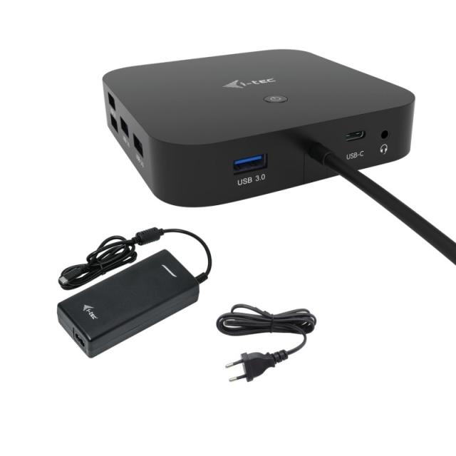 i-tec - USB-C HDMI DP Docking Station with Power Delivery 100 W + Universal Charger 100 W