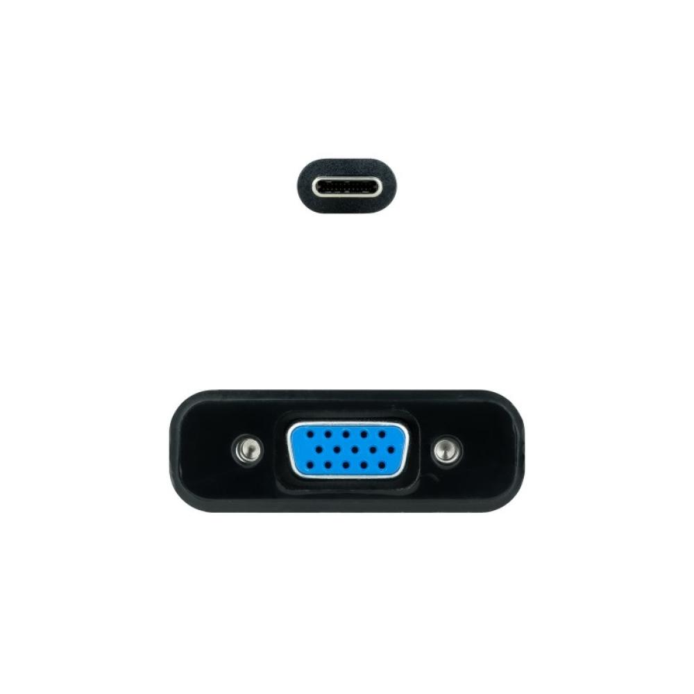 Nanocable - Conversor USB-C a VGA, USB-C/M-VGA/H, Negro, 10 cm