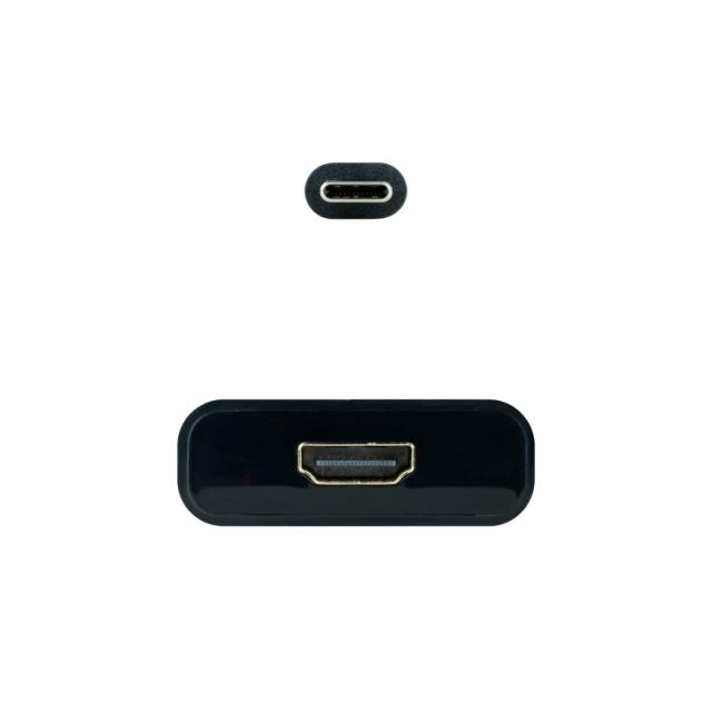 Nanocable - Conversor USB-C a HDMI 4K, USB-C/M-HDMI/H, Negro, 15 cm