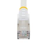 StarTech.com - Cable de 1,5m de Red Ethernet CAT6a - Blanco - Low Smoke Zero Halogen (LSZH) - 10GbE - 500MHz - PoE++ de 100W - S