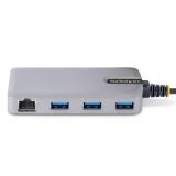 StarTech.com - Hub USB de 3 Puertos USBA - USB 3.0 de 5Gbps - Alimentado por el Bus - Concentrador USB de 3 Puertos USB-A - Ladr