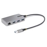 StarTech.com - Hub USB de 3 Puertos USBA - USB 3.0 de 5Gbps - Alimentado por el Bus - Concentrador USB de 3 Puertos USB-A - Ladr