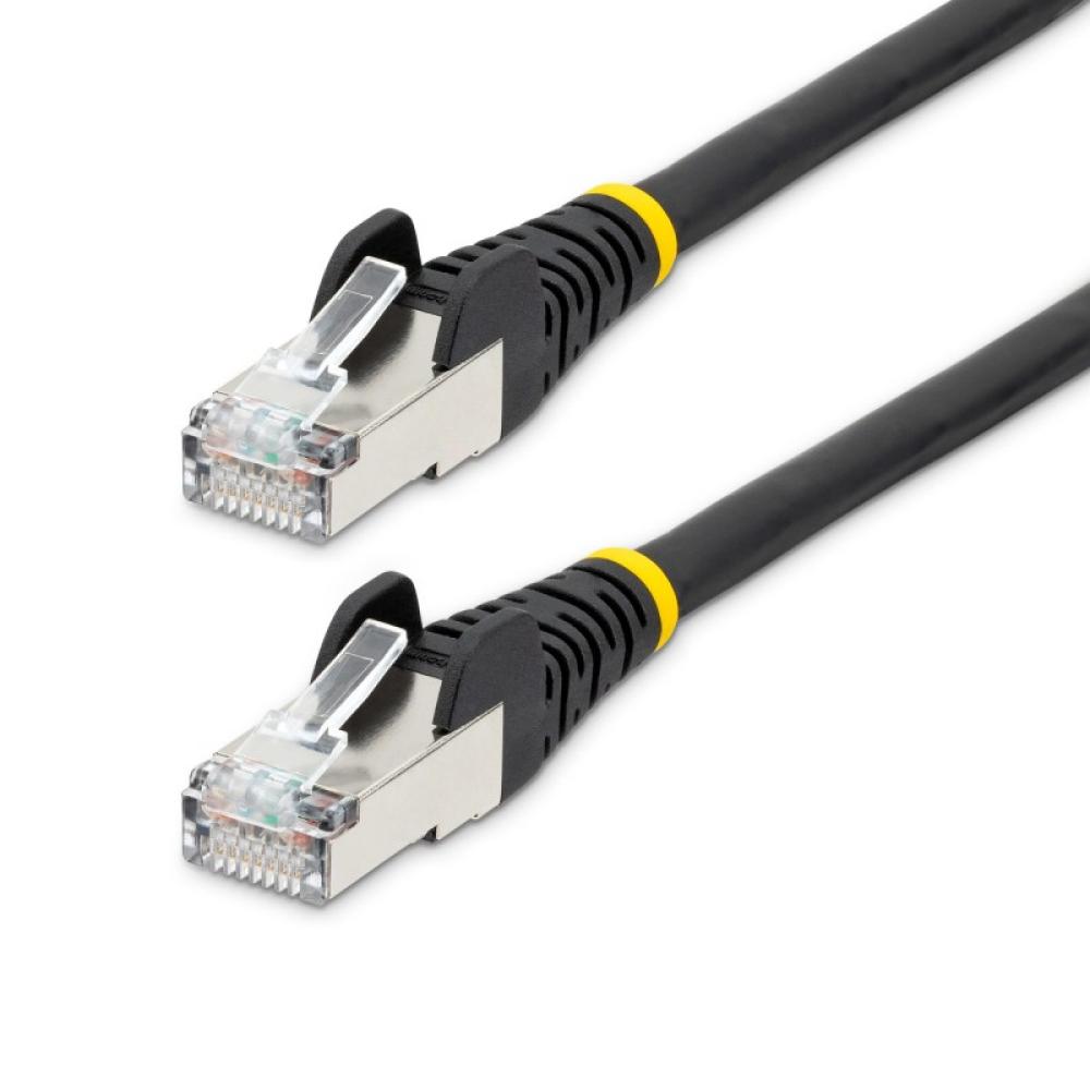 StarTech.com - Cable de 3m de Red Ethernet CAT6a - Negro - Low Smoke Zero Halogen (LSZH) - 10GbE - 500MHz - PoE++ de 100W - Snag