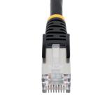 StarTech.com - Cable de 1m de Red Ethernet CAT6a - Negro - Low Smoke Zero Halogen (LSZH) - 10GbE - 500MHz - PoE++ de 100W - Snag
