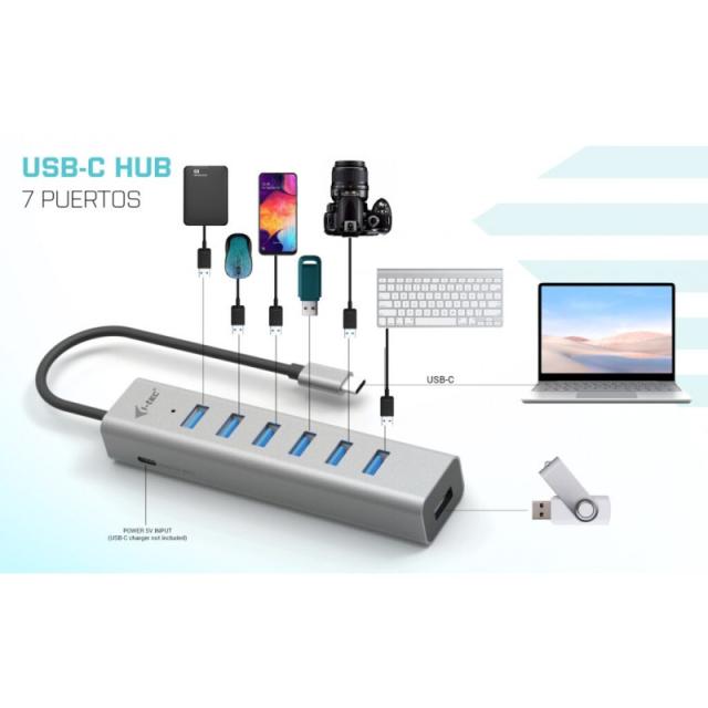 i-tec - USB-C Charging Metal HUB 7 Port