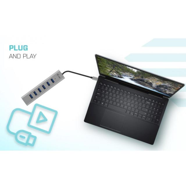 i-tec - USB-C Charging Metal HUB 7 Port