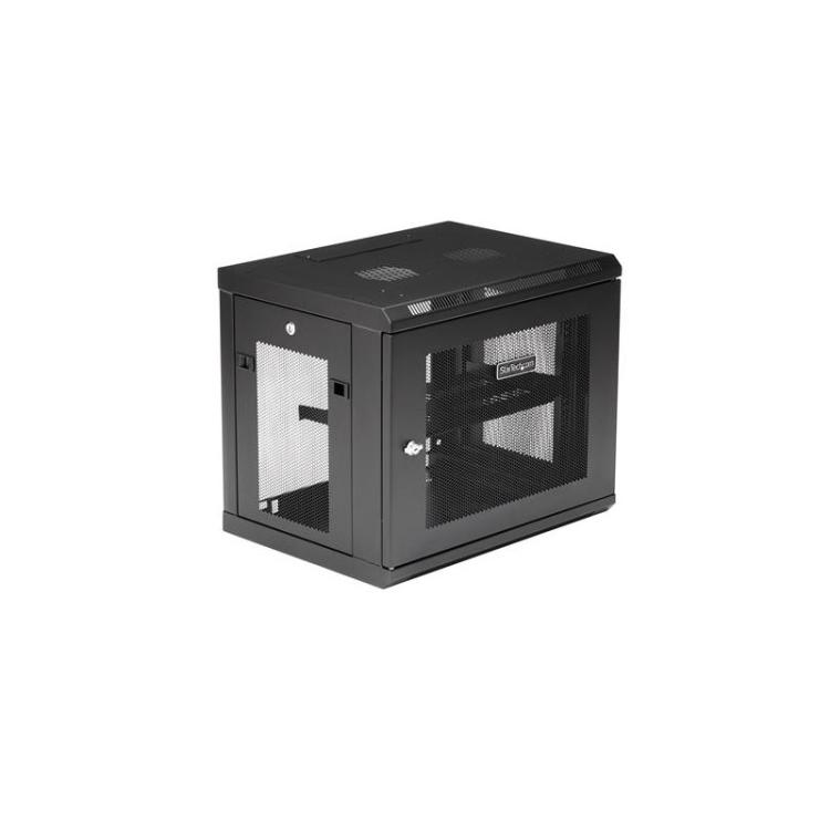 StarTech.com - Armario Rack de Pared para Servidores 9U 19"2 Columnas y Estante 1U - Rack de Servidores de Montaje en Pared - Ra