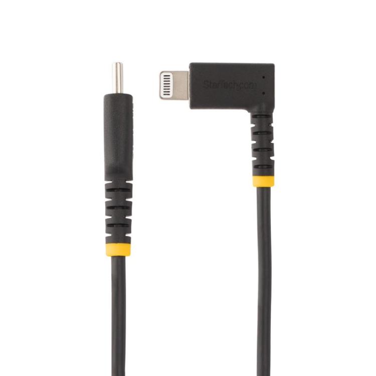 StarTech.com - Cable de 1m USB-C a Lightning - Cable USB 2.0 a Lightning Acodado - Cable USB Tipo C a Lightning - Cable de Carga
