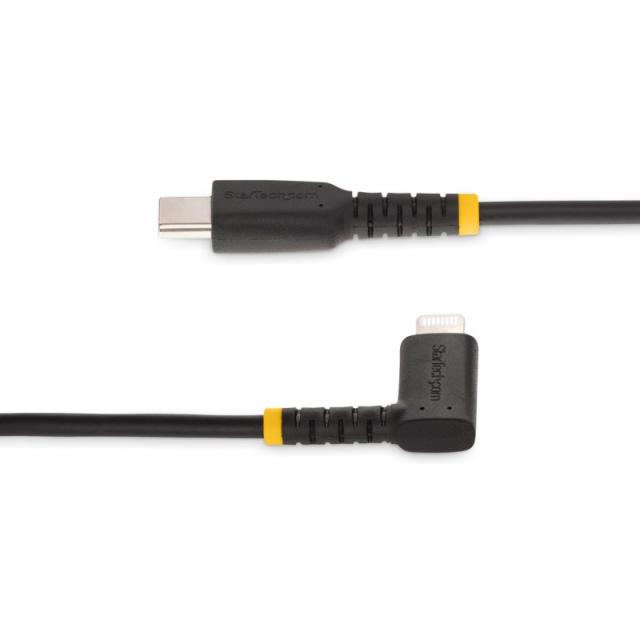 StarTech.com - Cable de 1m USB-C a Lightning - Cable USB 2.0 a Lightning Acodado - Cable USB Tipo C a Lightning - Cable de Carga