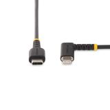 StarTech.com - Cable de 1m USB-C a Lightning - Cable USB 2.0 a Lightning Acodado - Cable USB Tipo C a Lightning - Cable de Carga