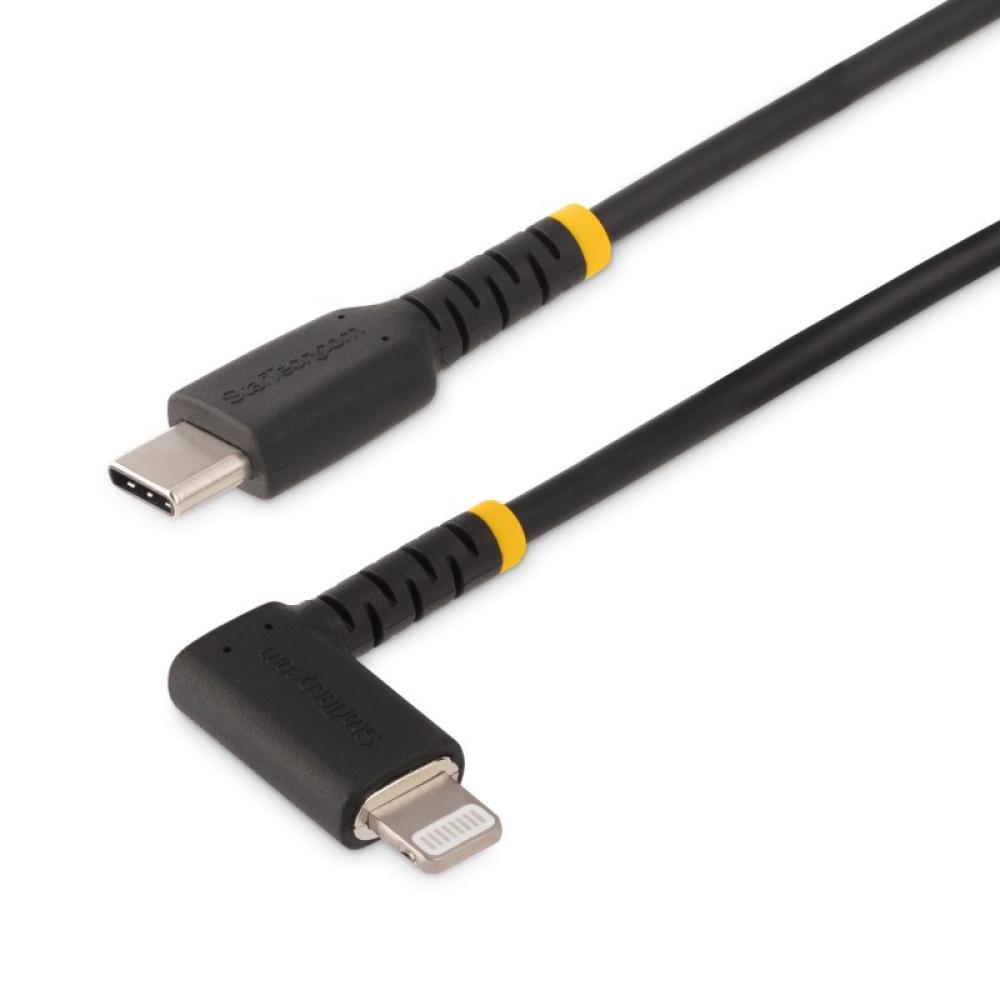 StarTech.com - Cable de 1m USB-C a Lightning - Cable USB 2.0 a Lightning Acodado - Cable USB Tipo C a Lightning - Cable de Carga