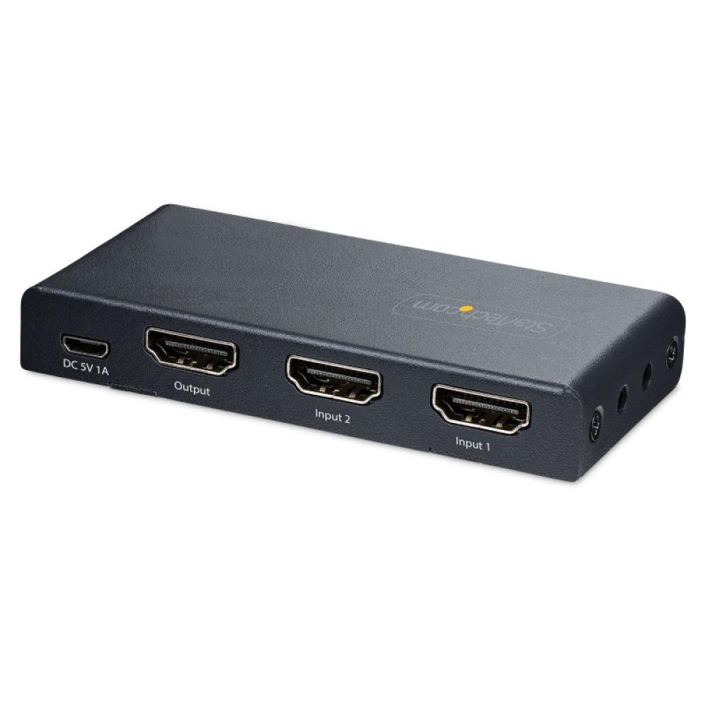 StarTech.com - Switch Conmutador HDMI de 2 Puertos de 8K - Selector HDMI 2.1 UHD de 4K a 120Hz/8K 60Hz - HDR10+ - Adaptador de A