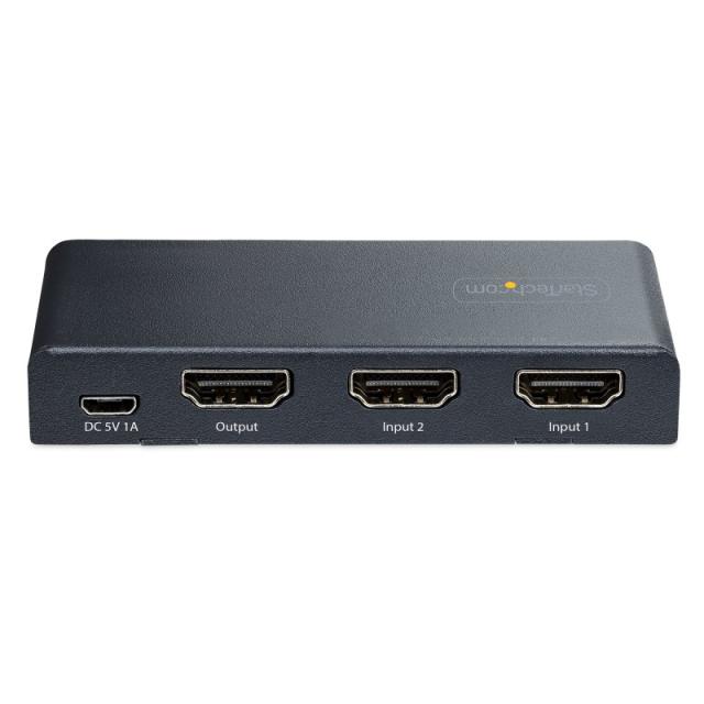 StarTech.com - Switch Conmutador HDMI de 2 Puertos de 8K - Selector HDMI 2.1 UHD de 4K a 120Hz/8K 60Hz - HDR10+ - Adaptador de A