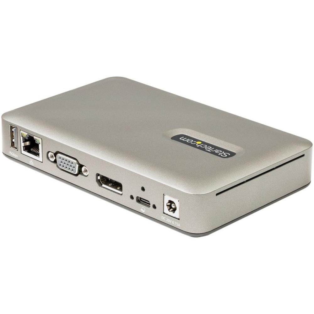 StarTech.com - Docking Station USB C - USB-C a DisplayPort 4K 30Hz o VGA - Carga con Entrega de Alimentación PD de 65W - Hub USB