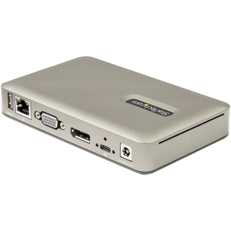 StarTech.com - Docking Station USB C - USB-C a DisplayPort 4K 30Hz o VGA - Carga con Entrega de Alimentación PD de 65W - Hub USB