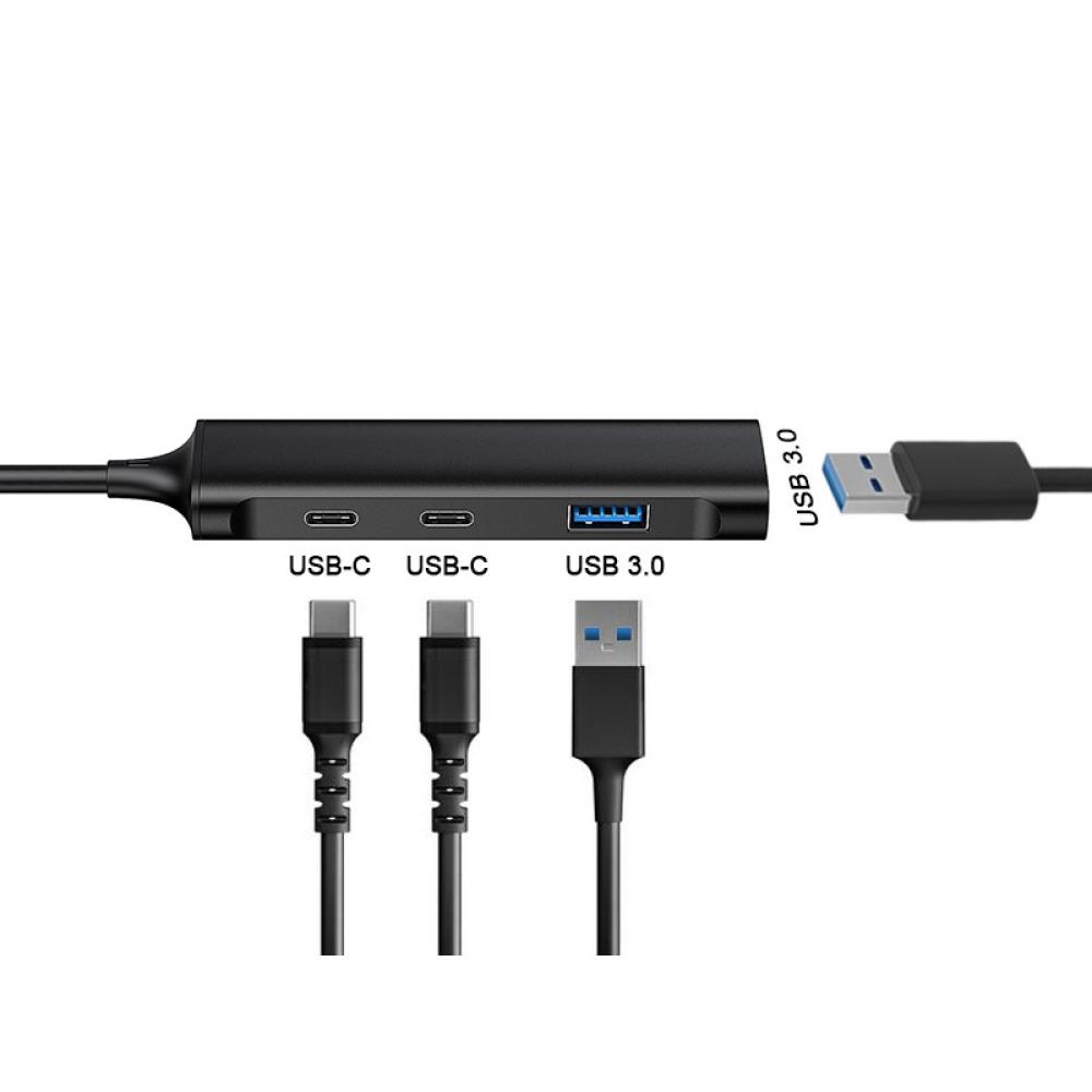Conceptronic - HUBBIES12B hub de interfaz USB 3.2 Gen 1 (3.1 Gen 1) Type-C 5000 Mbit/s Negro