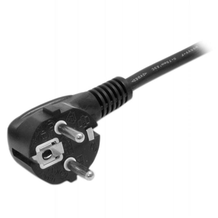 StarTech.com - Cable de 2m de Alimentación para Ordenador, 18AWG, EU Schuko a C13, 10A 250V, Negro, Cable de Repuesto, Cable de