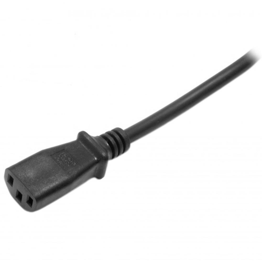 StarTech.com - Cable de 2m de Alimentación para Ordenador, 18AWG, EU Schuko a C13, 10A 250V, Negro, Cable de Repuesto, Cable de