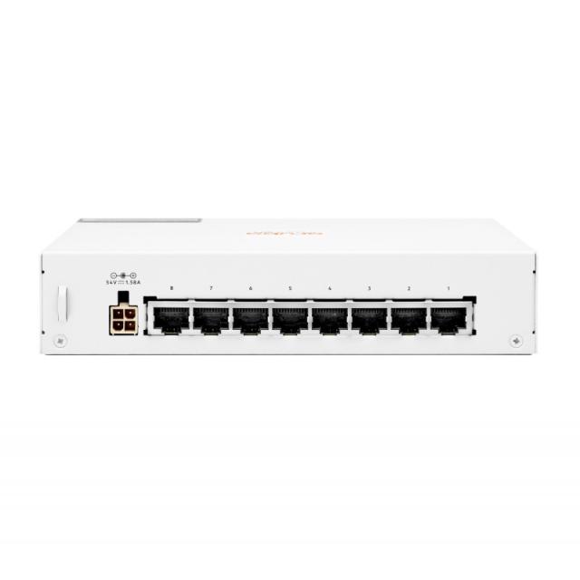 HPE - Aruba Networking Aruba Instant On 1430 8G Class4 PoE 64W No administrado L2 Gigabit Ethernet (10/100/1000) Energía sobre E