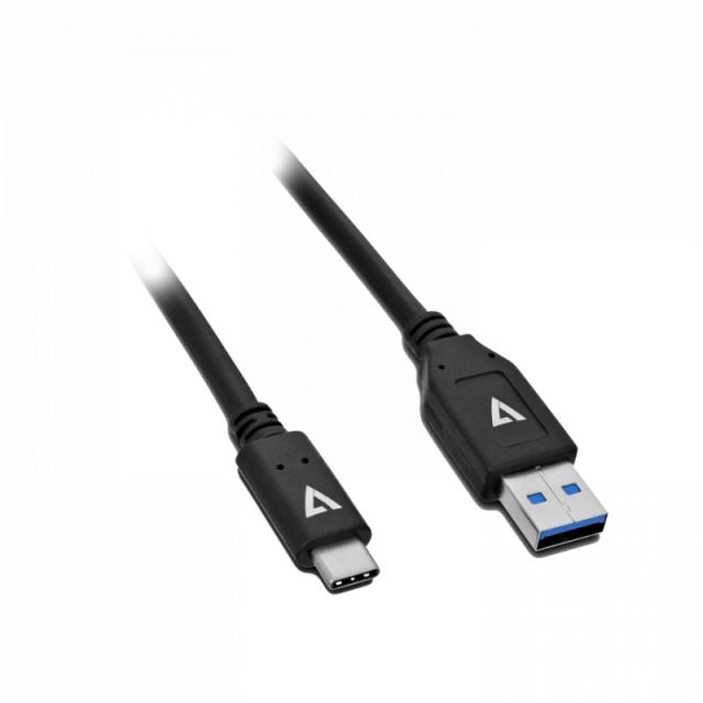 V7 - Cable USB negro con conector USB 2.0 A macho a USB-C macho 2m 6.6ft