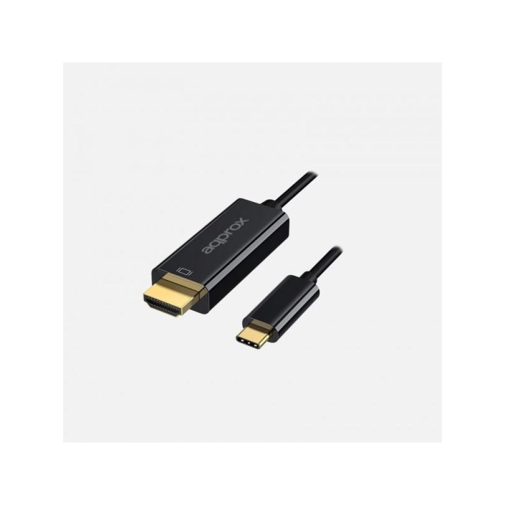 Approx - APPC52 cable HDMI 0,12 m USB-c Negro