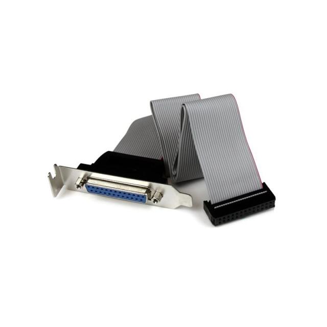 StarTech.com - Adaptador de 40cm Header Cabezal Bracket Paralelo Perfil Bajo DB25 a IDC26 Pines Placa Base