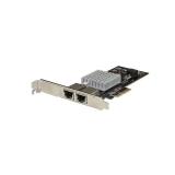 StarTech.com - Tarjeta PCIe de Red con 2 Puertos 10G - NIC PCI Express 10GBASE-T & NBASE-T con Chipset Intel-X550AT 10/5/2,5/1Gb