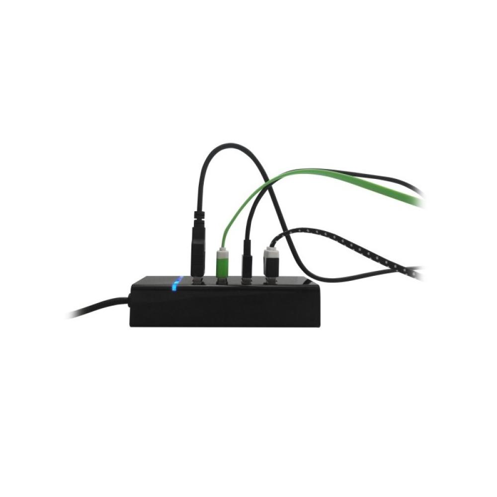 Ewent - EW1137 hub de interfaz USB 3.2 Gen 1 (3.1 Gen 1) Type-C 5000 Mbit/s Negro