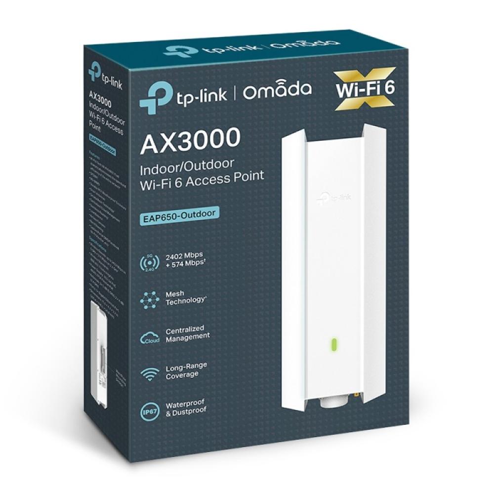 TP-Link - Omada EAP650-Outdoor 3000 Mbit/s Blanco Energía sobre Ethernet (PoE)