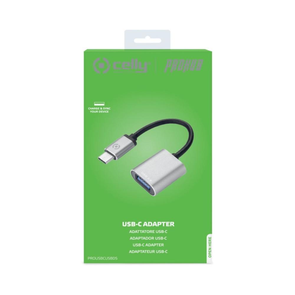 Celly - PROUSBCUSBDS cable USB USB 3.2 Gen 1 (3.1 Gen 1) USB C USB A Plata