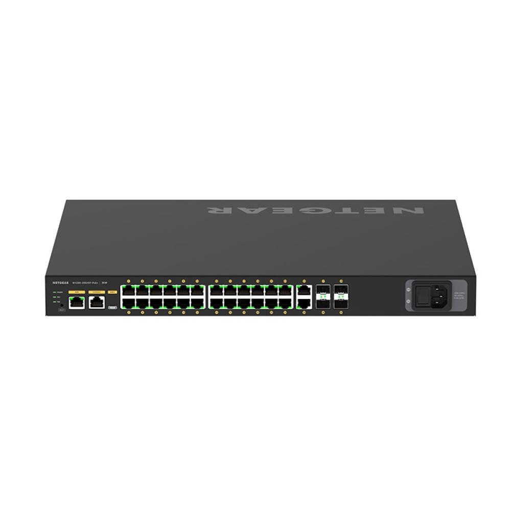 NETGEAR - M4250-26G4XF-PoE+ Gestionado L2/L3 Gigabit Ethernet (10/100/1000) Energía sobre Ethernet (PoE) 1U Negro