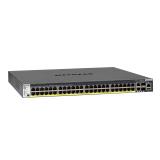 NETGEAR - M4300-52G-PoE+ 550W PSU Gestionado L2/L3/L4 Gigabit Ethernet (10/100/1000) Energía sobre Ethernet (PoE) 1U Negro