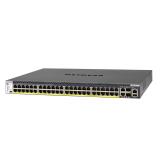 NETGEAR - M4300-52G-PoE+ 550W PSU Gestionado L2/L3/L4 Gigabit Ethernet (10/100/1000) Energía sobre Ethernet (PoE) 1U Negro