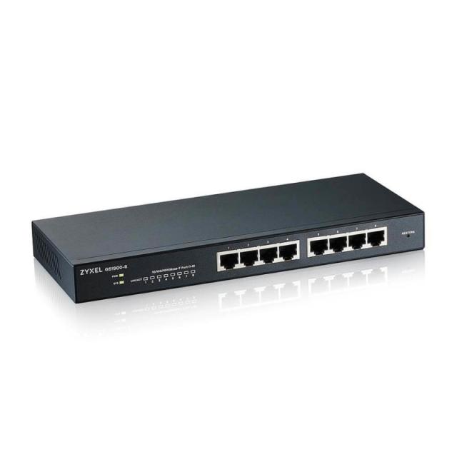 Zyxel - GS1900-8 Gestionado L2 Gigabit Ethernet (10/100/1000) Negro - GS1900-8-EU0102F