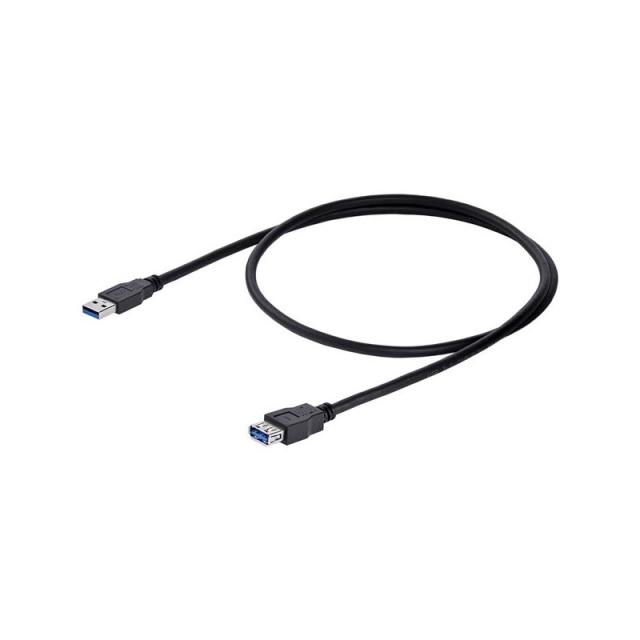 StarTech.com - Cable 1m Extensión Alargador USB 3.0 SuperSpeed - Macho a Hembra USB A - Extensor - Negro