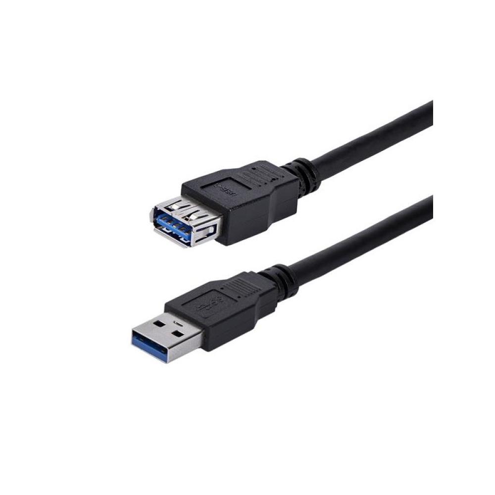 StarTech.com - Cable 1m Extensión Alargador USB 3.0 SuperSpeed - Macho a Hembra USB A - Extensor - Negro