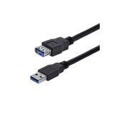 StarTech.com - Cable 1m Extensión Alargador USB 3.0 SuperSpeed - Macho a Hembra USB A - Extensor - Negro