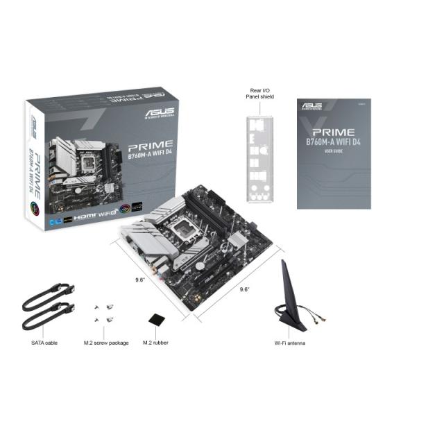 ASUS - PRIME B760M-A WIFI D4 Intel B760 LGA 1700 micro ATX